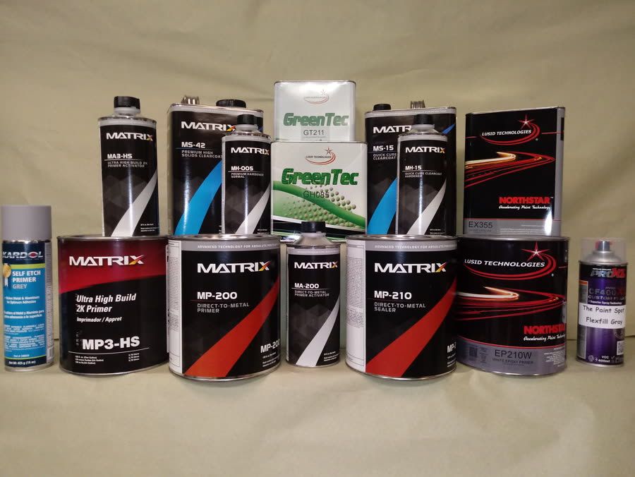 Primers, clears and specialty products on the shelf